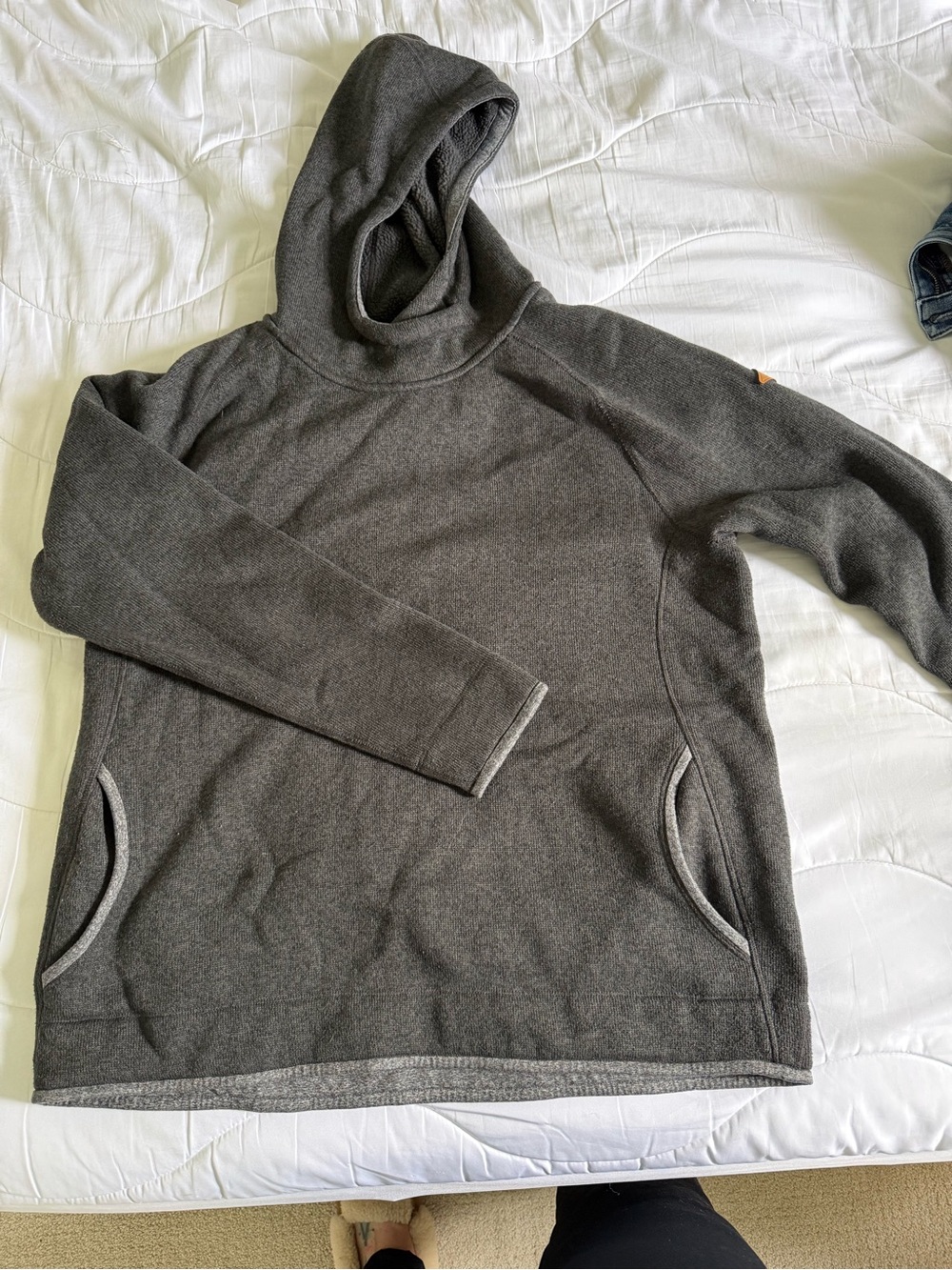 Merrell Leather Logo Patch on Charcoal Knit